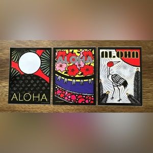 Hanafuda Aloha Sticker Pack of 3 includes 3 vinyl stickers